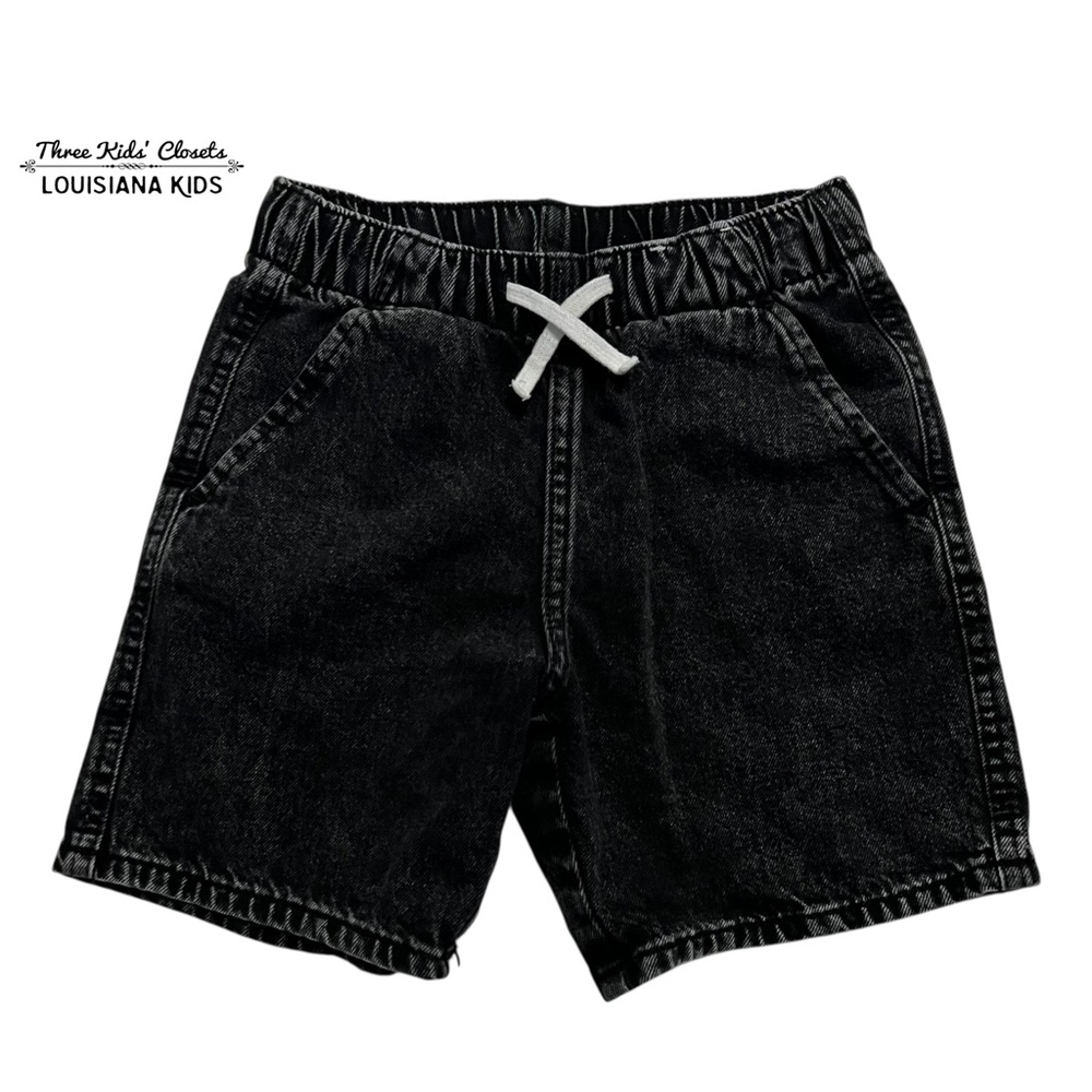 &Denim by H&M 5T Black Denim Drawstring Shorts